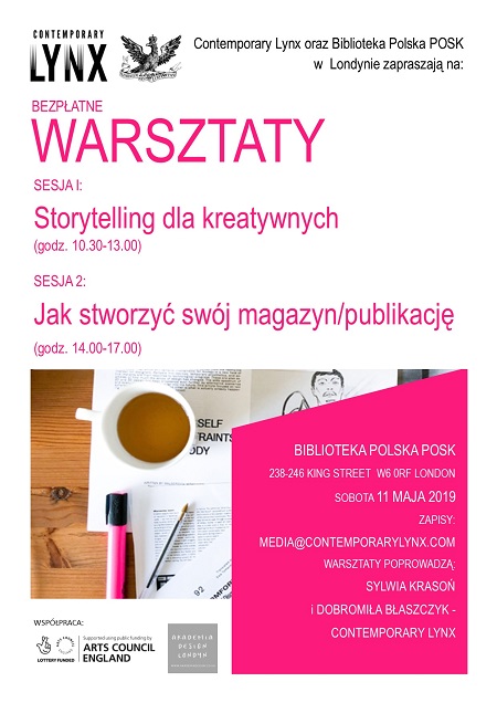 Warsztaty: Storytelling dla kreatywnych oraz Jak stworzyć swój magazyn/ publikację