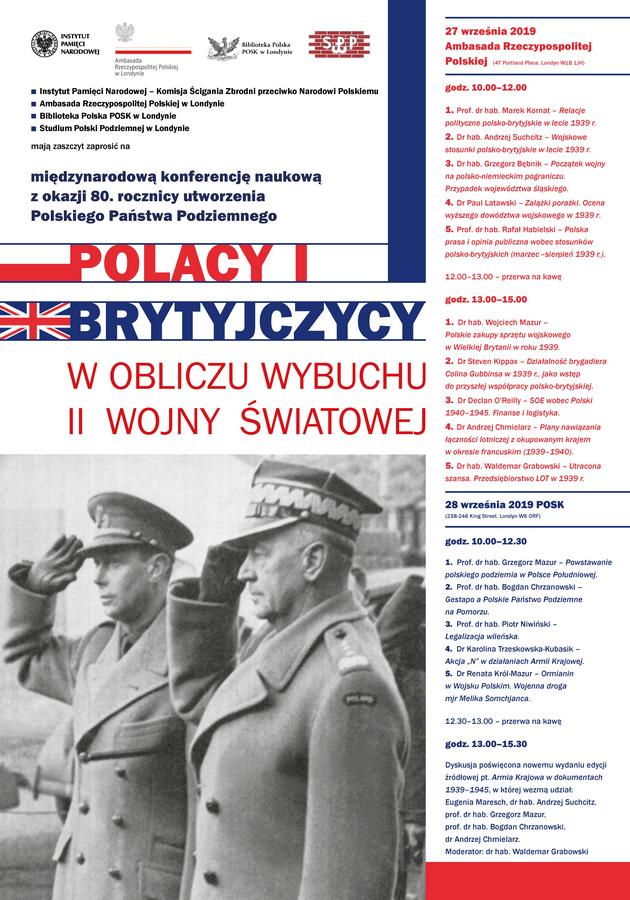 Polacy i Brytyjczycy w obliczu wybuchu II wojny światowej.