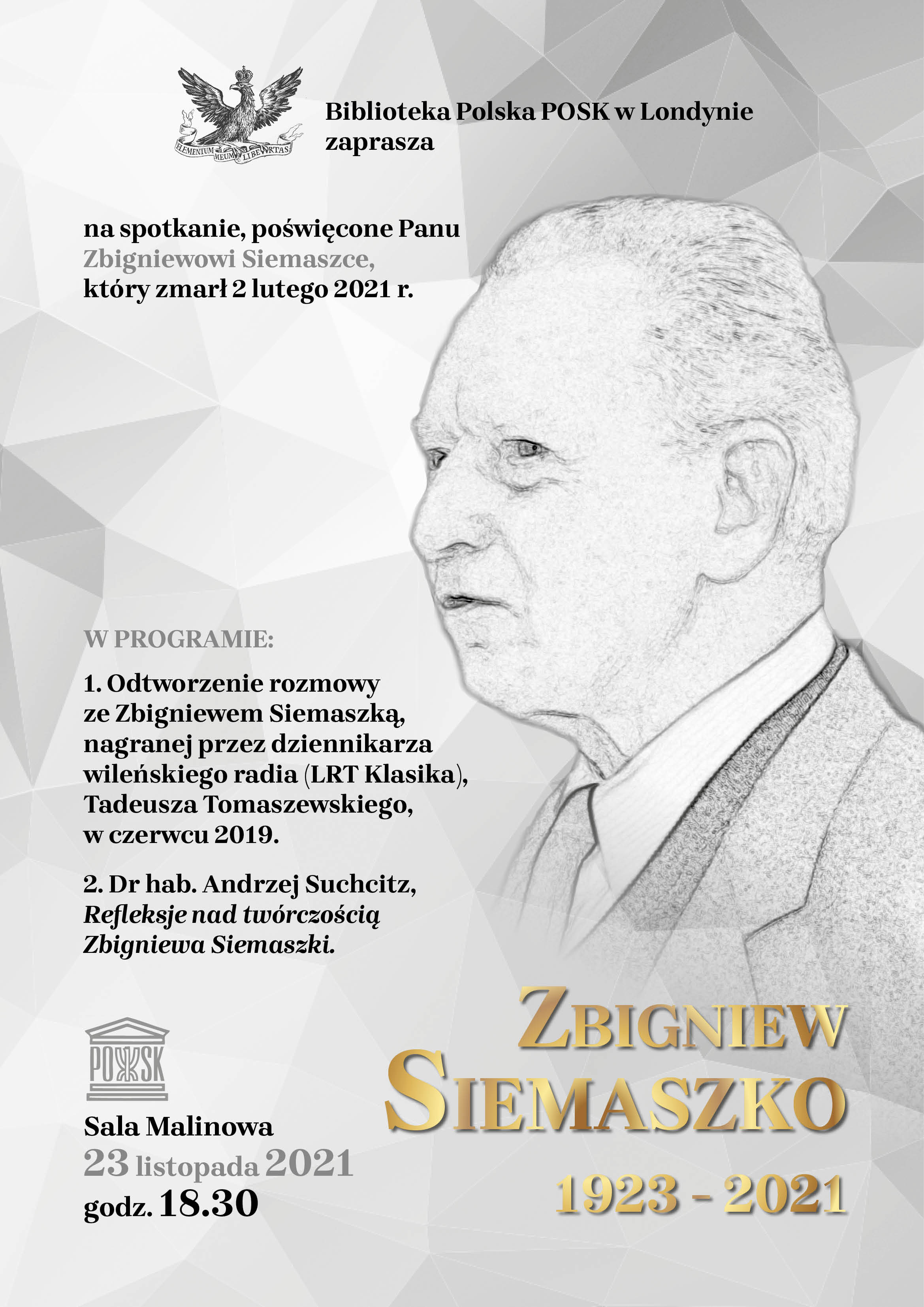 Spotkanie poświęcone Zbigniewowi Siemaszce