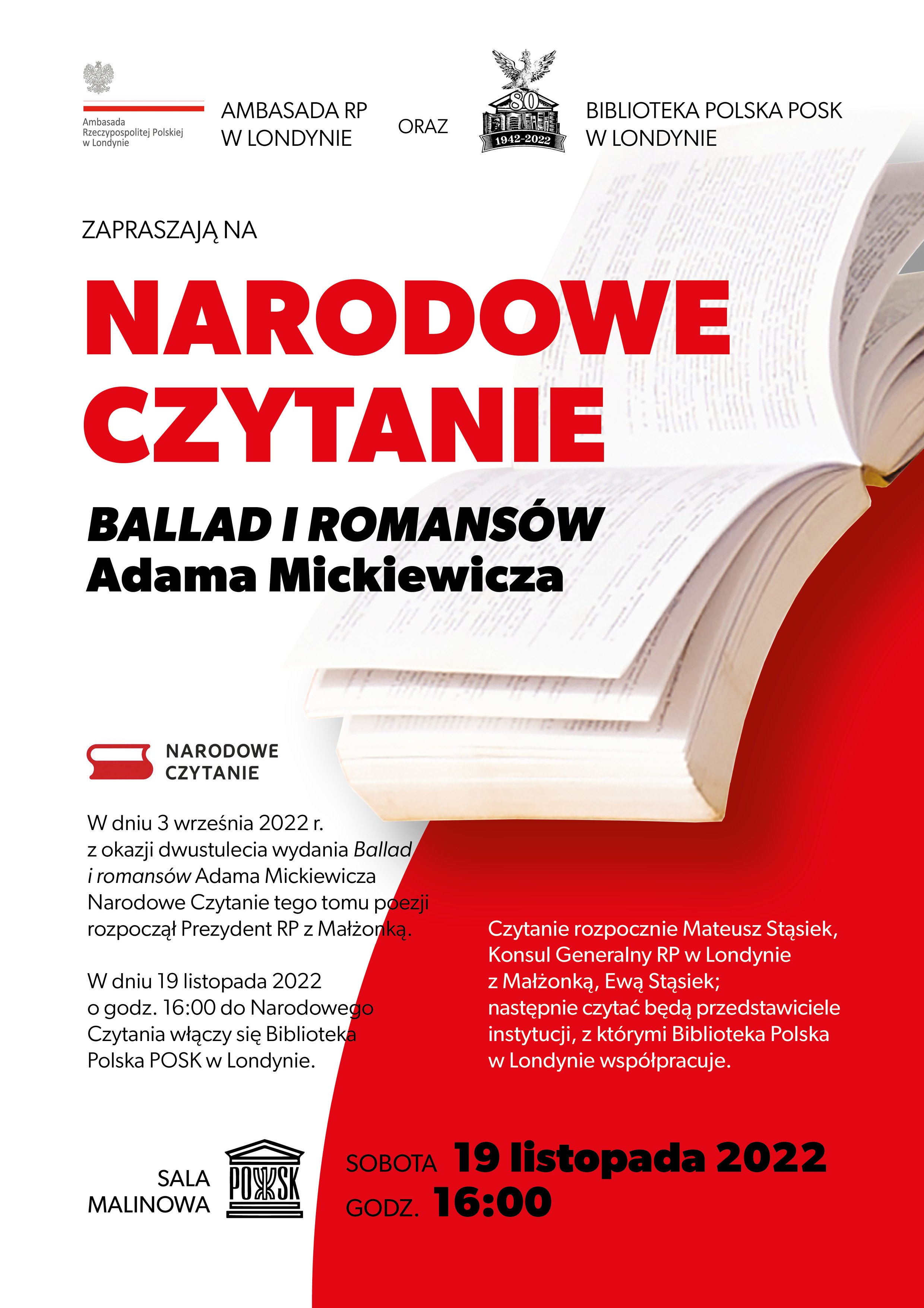 Narodowe Czytanie Ballad i Romansów Adama Mickiewicza