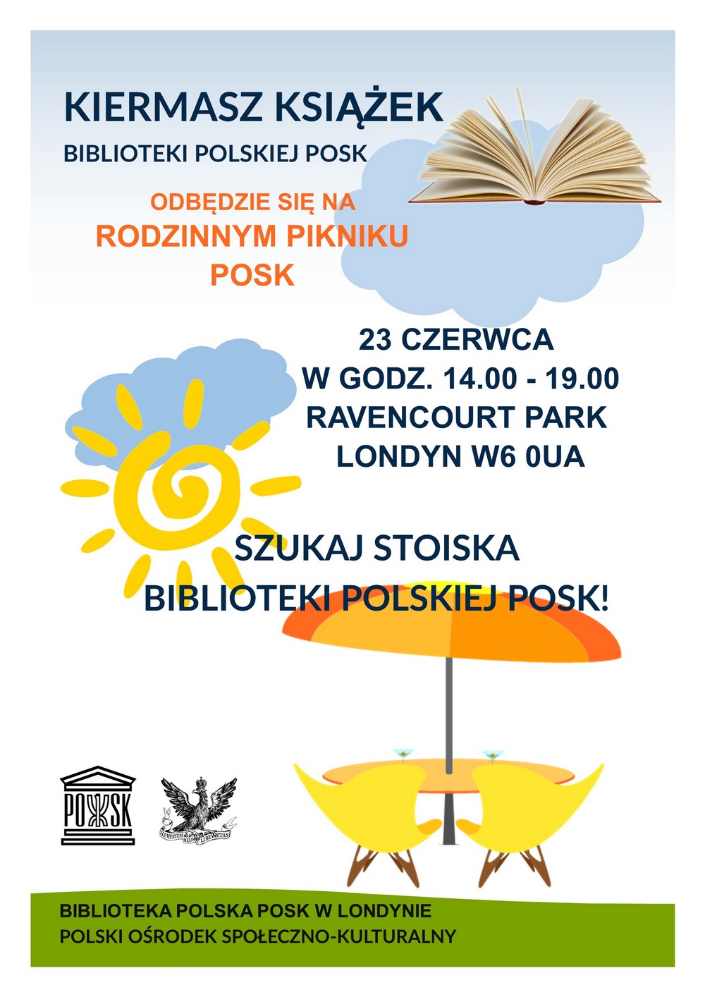 Piknik Rodzinny Biblioteki Polskiej POSK już 23 czerwca 2024!