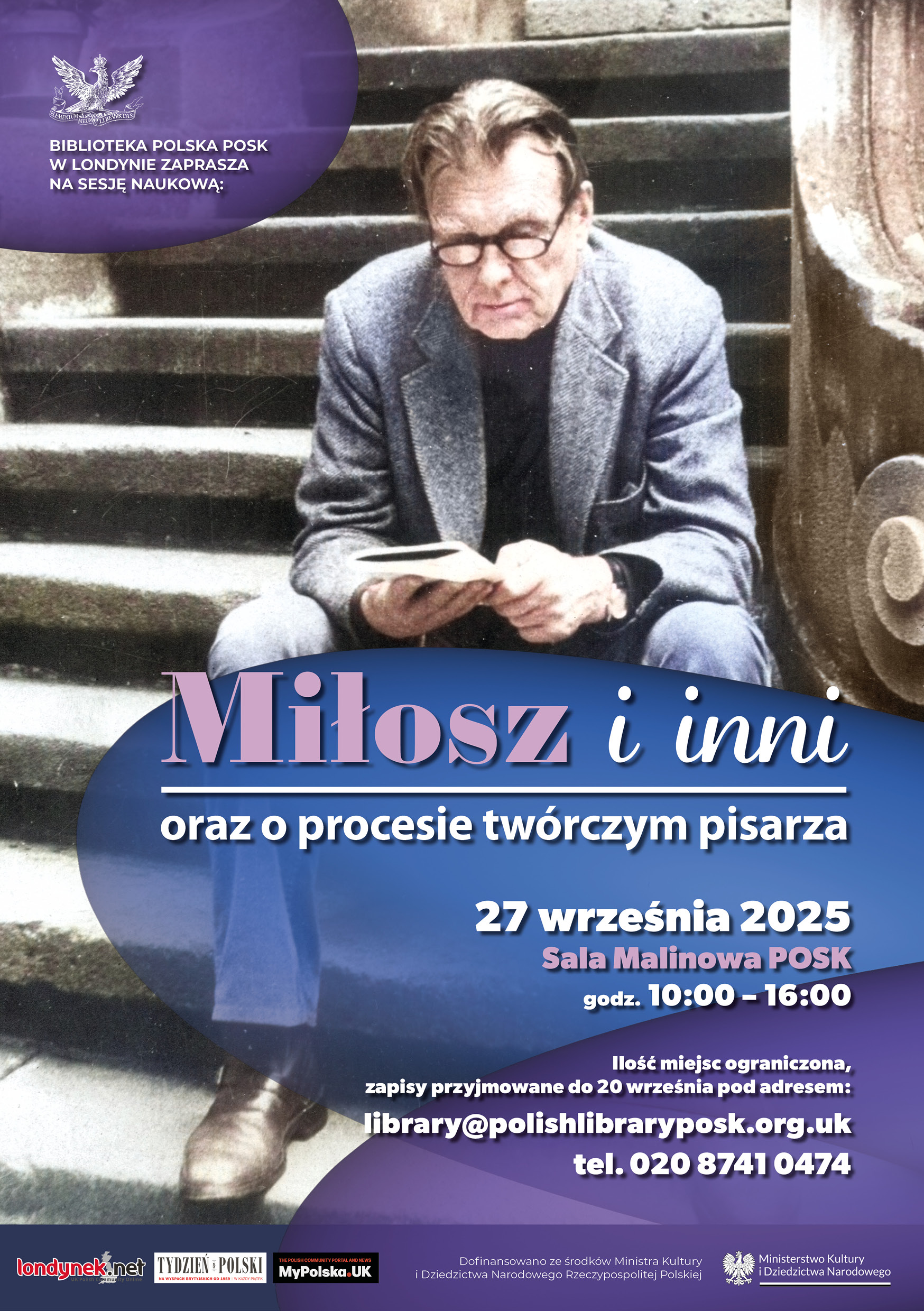Sesja naukowa: „MIŁOSZ I INNI ORAZ O PROCESIE TWÓRCZYM PISARZA”