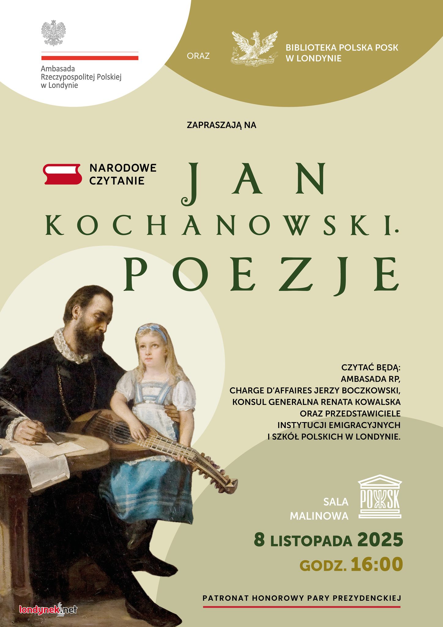 Narodowe Czytanie: Poezje Jana Kochanowskiego