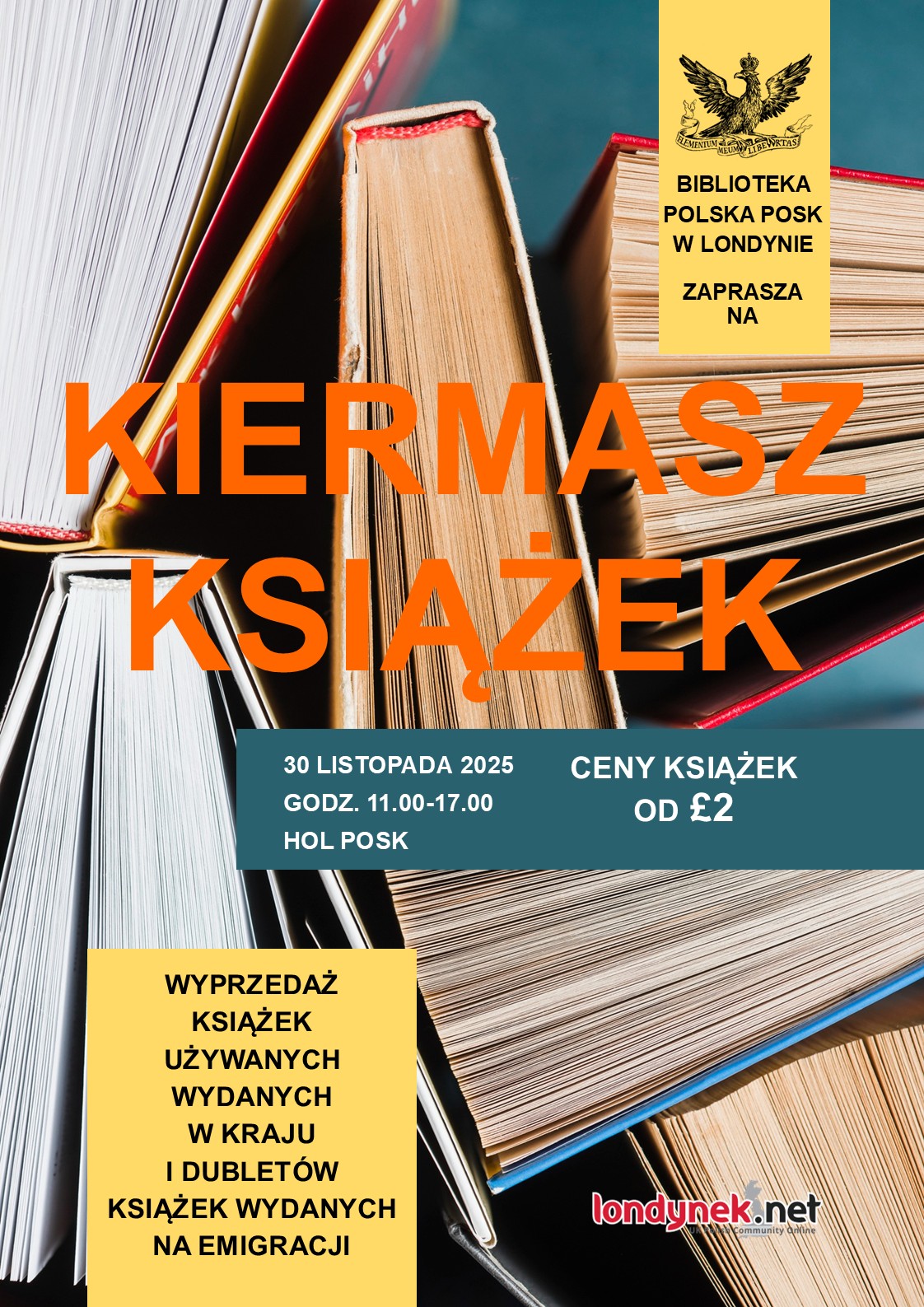 Kiermasz Biblioteki Polskiej POSK: 30 listopada 2025